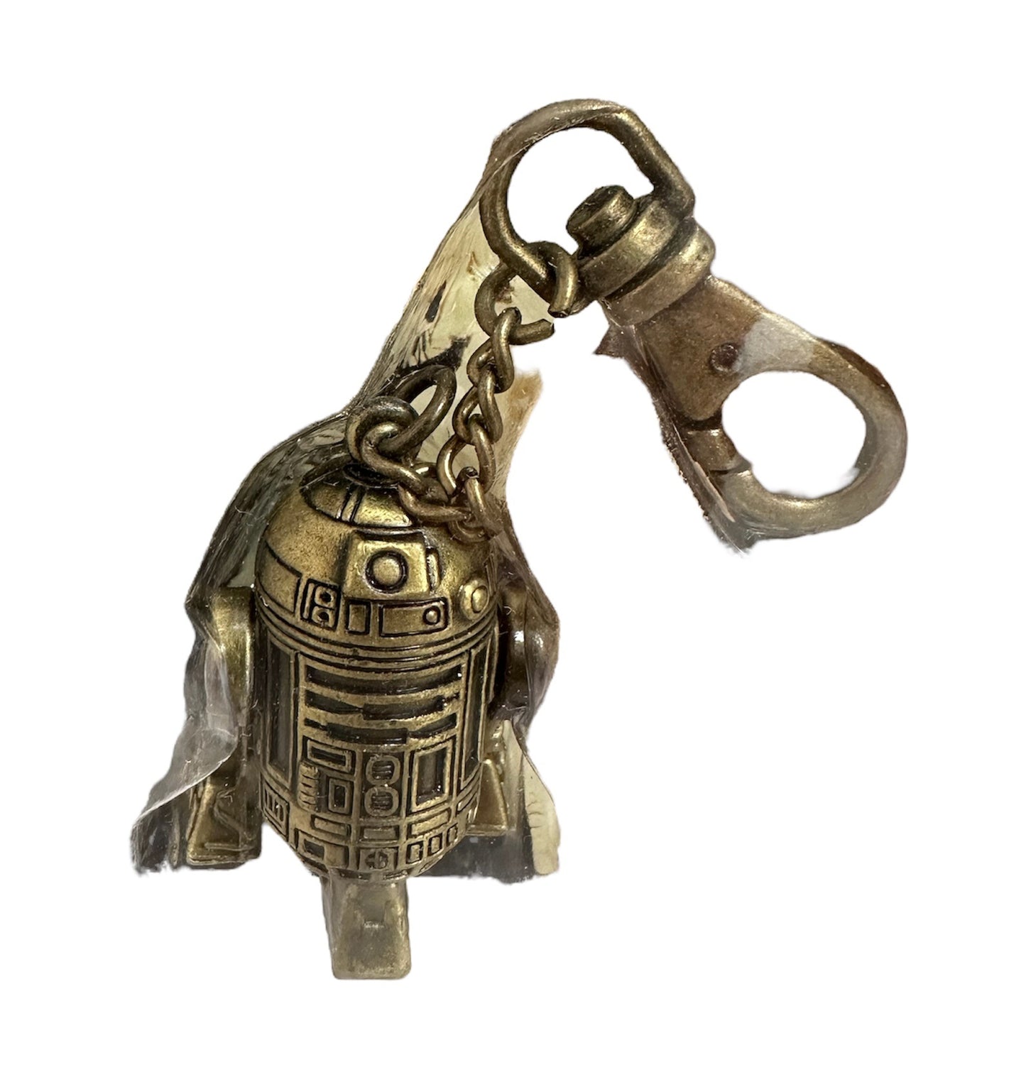 Vintage 1996 Star Wars Character Artoo-Detoo (R2-D2) Die Cast Metal Key Chain - Brand New Factory Sealed Shop Stock Room Find