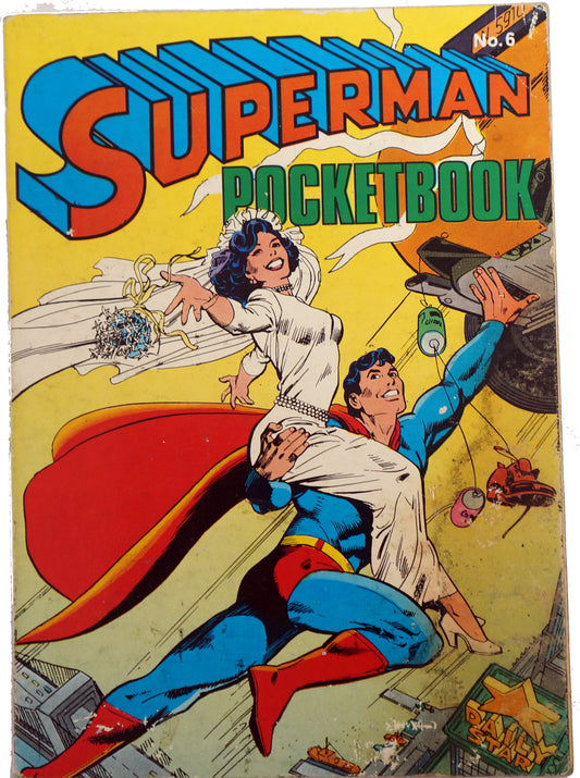 Vintage Egmont Publishing 1979 Superman Pocketbook No. 6 - Digest Size Paperback Book First Edition - Very Good Condition