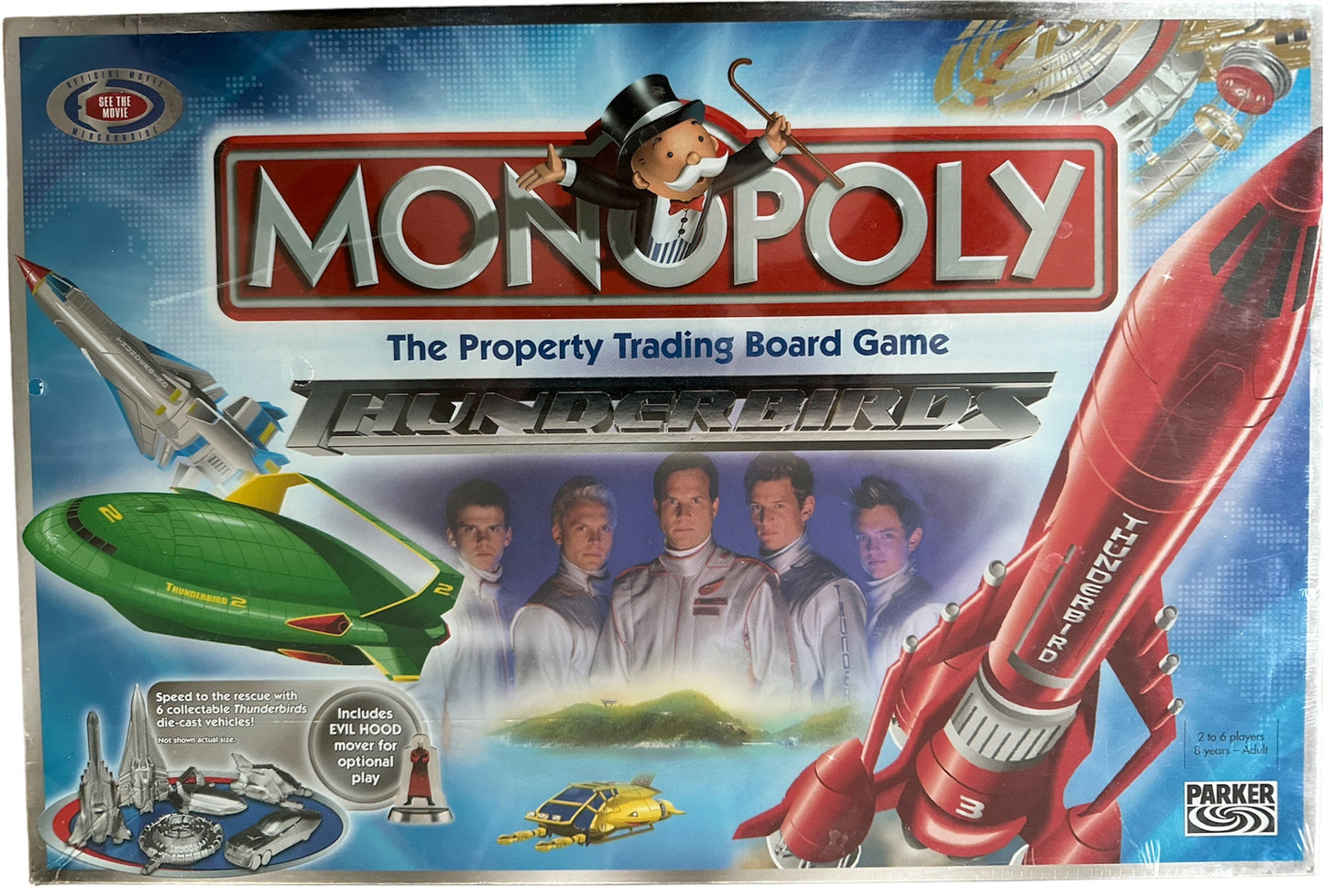 Vintage 2004 Thunderbirds The Movie Official Collectors Edition Monopoly Property Trading Board Game - Brand New Factory Sealed Shop Stock Room Find
