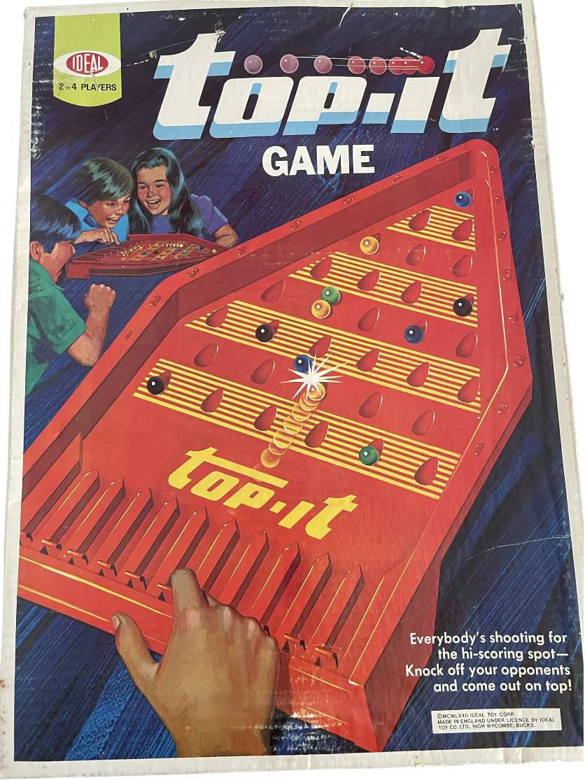 Vintage Ideal 1972 Top-It Game -Fantastic Condition - Fully Complete - In The Original Box
