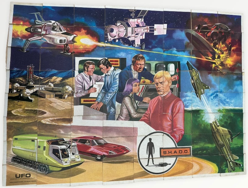 Vintage Gerry Andersons 1970 Anglo Confectionary UFO Bubble Gum Cards Complete Set Of 64 Cards - Very Good Condition Very Rare Complete Set