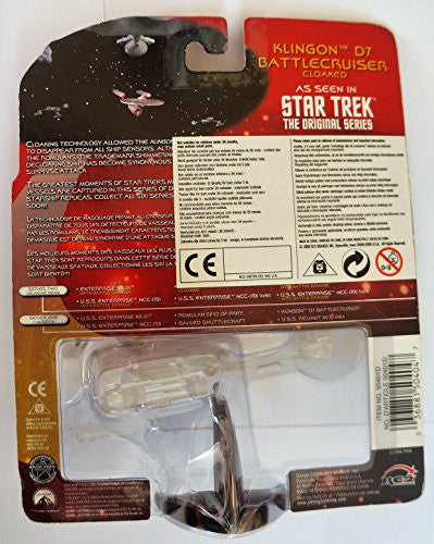 Vintage 2005 Johnny Lightning Die-Cast Star Trek The Original Series Klingon D7 Battlecruiser Cloaked Space Star Ship New On Card