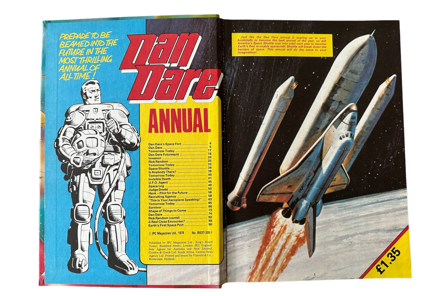 Vintage Dan Dare Annual 1979 By Fleetway - Former Shop Stock