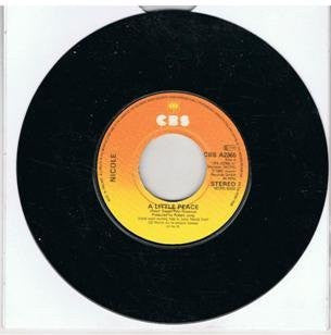 Nicole A.Side A Little Peace, B.Side Thank You Merci - CBS Records Label 1982, 7 inch vinyl Single