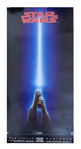 Vintage 1995 Star Wars Movie Trilogy Box Set Digitally Mastered Advertisement Promotion Poster - Unused Shop Stock