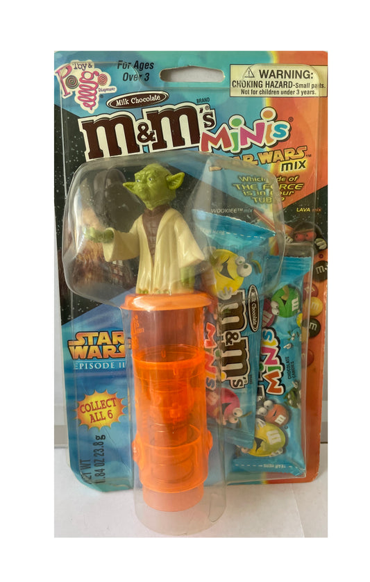 Vintage 2005 Star Wars Revenge Of The Sith Episode III Jedi Master Yoda Toy And Pogo Dispenser For M&M Minis- Factory Sealed Shop Stock Room Find