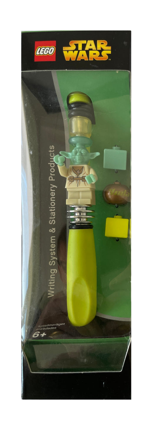 Vintage Lego 2005 Star Wars Jedi Master Yoda Buildable, Changable Pen - Factory Sealed Shop Stock Room Find.