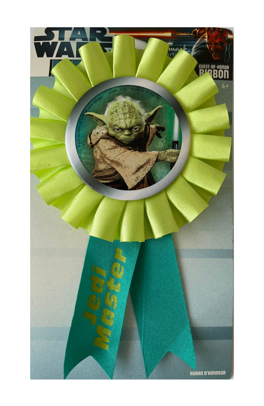 Vintage 2012 Star Wars Jedi Master Yoda - Guest Of Honor / Birthday Ribbon Rosette - Shop Stock Room Find