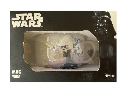 Vintage 2016 Star Wars Jedi Master Yoda Large Pearlescent Ceramic Mug - Brand New Factory Sealed Shop Stock Room Find
