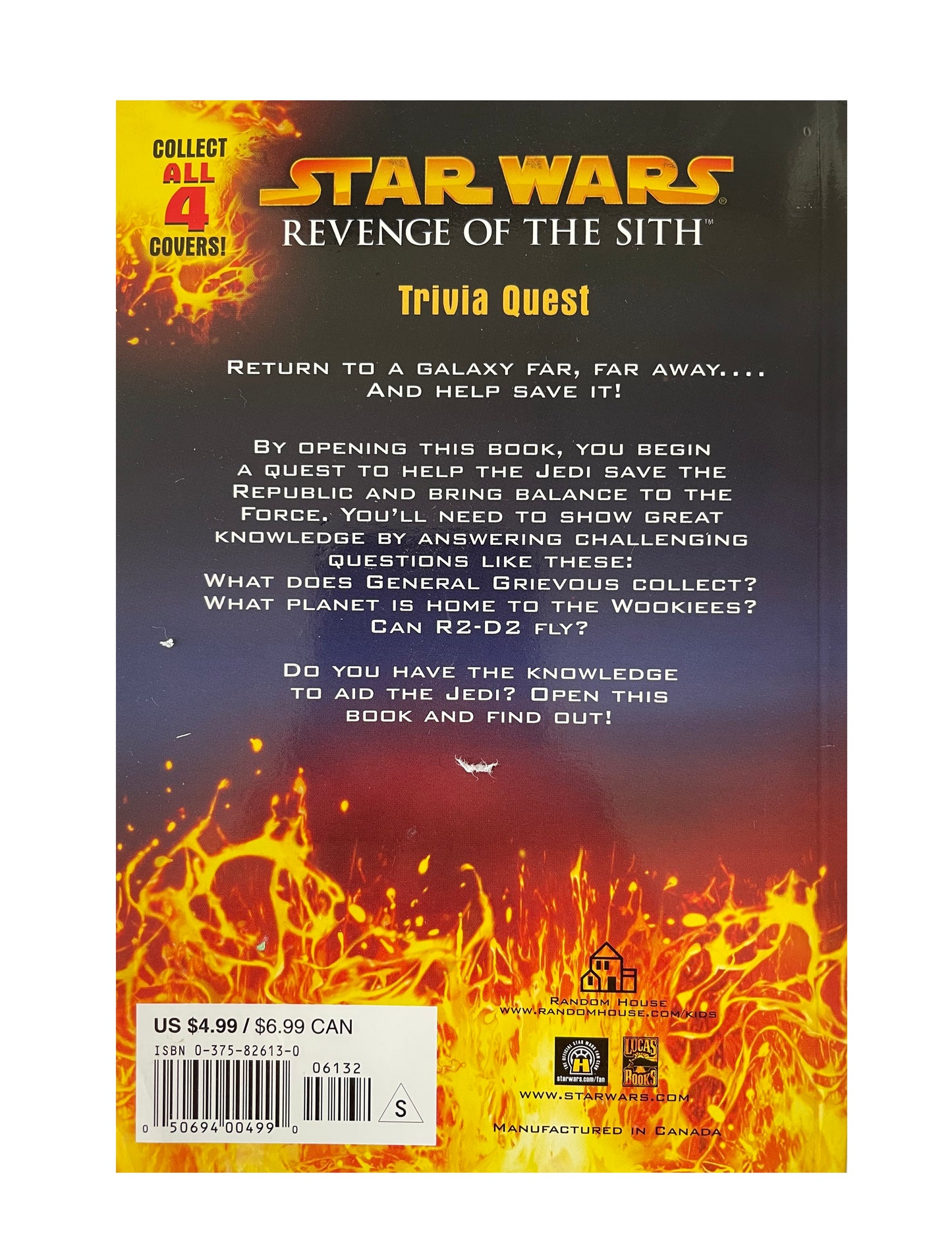 Vintage 2005 Star Wars Revenge Of The Sith Trivia Quest With Yoda Hologram Cover - Shop Stock Room Find