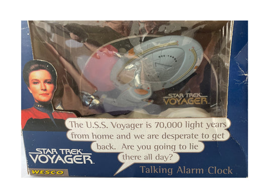Vintage 1996 Star Trek Voyager NCC-74565 Talking Alarm Clock - Shop Stock Room Find