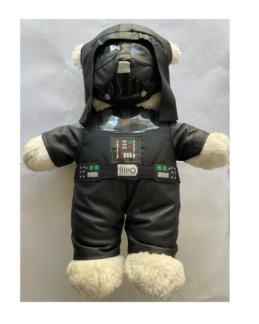 Star Wars Build A Bear 15 inch White Bear In Darth Vader Outfit - Very Good Condition.