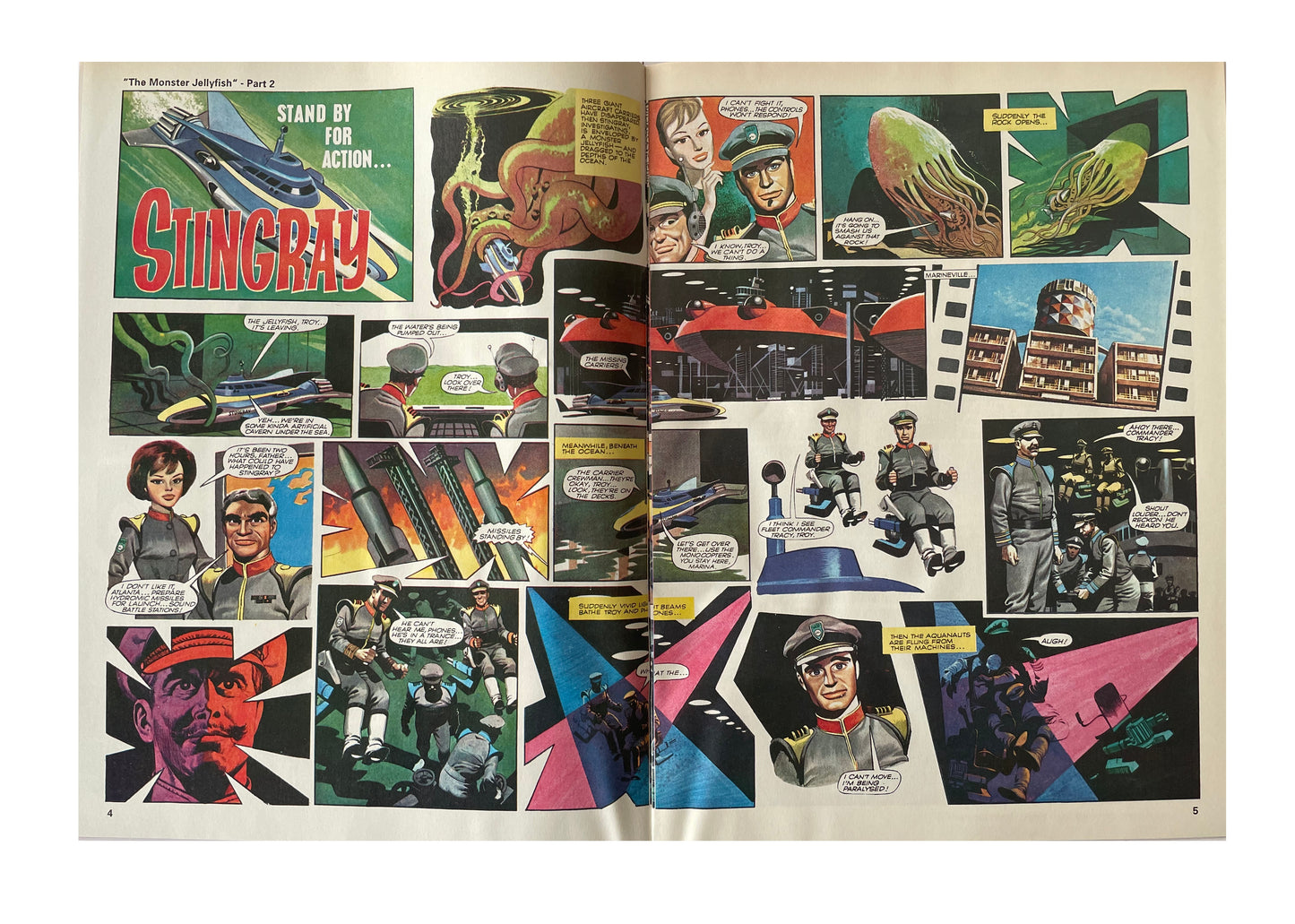 Vintage 1992 Gerry Andersons Stand By For Action... Stingray The Comic Issue No. 2 With Free Stingray Badge - Brand New Shop Stock Room Find