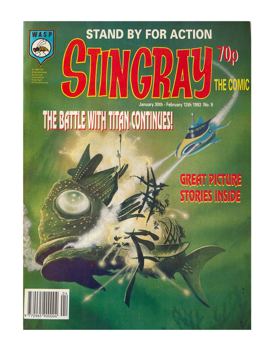 Vintage 1993 Gerry Andersons Stand By For Action... Stingray The Comic Issue No. 9 - January 30th To February 12th - Brand New Shop Stock Room Find