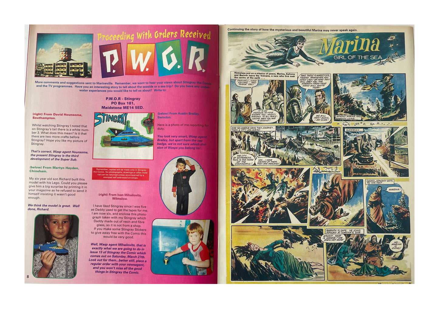 Vintage 1993 Gerry Andersons Stand By For Action... Stingray The Comic Issue No. 11 - February 27th To March 12th - Brand New Shop Stock Room Find