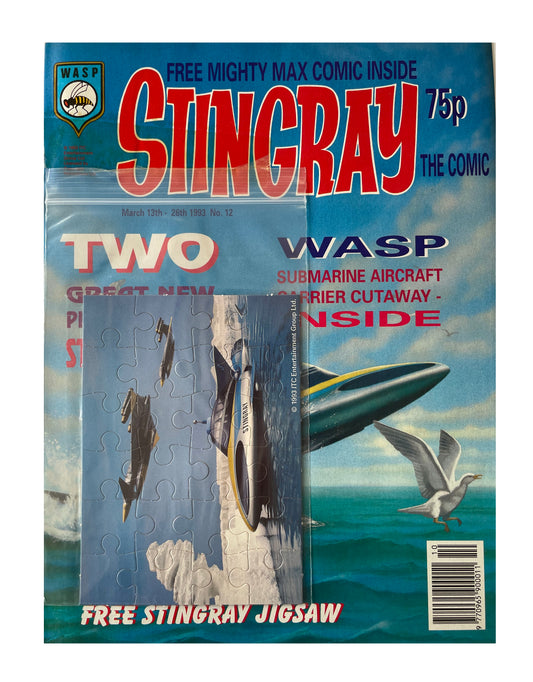 Vintage 1993 Gerry Andersons Stand By For Action... Stingray The Comic Issue No. 12 - March 13th To March 26th - Includes Free Stingray Jigsaw - Brand New Shop Stock Room Find