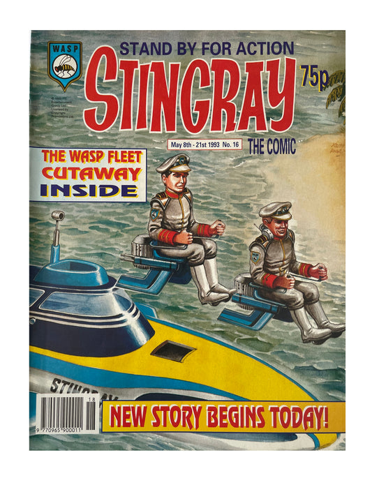 Vintage 1993 Gerry Andersons Stand By For Action... Stingray The Comic Issue No. 16 - May 8th To May 21st - Brand New Shop Stock Room Find