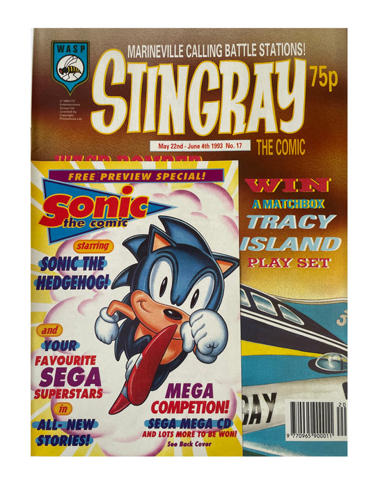 Vintage 1993 Gerry Andersons Stand By For Action... Stingray The Comic Issue No. 17 - May 22nd To June 4th - Free Somic The Comic Preview Special - Brand New Shop Stock Room Find