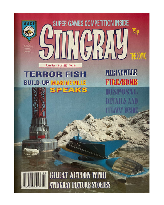 Vintage 1993 Gerry Andersons Stand By For Action... Stingray The Comic Issue No. 18 - June 5th To June 18th - Brand New Shop Stock Room Find