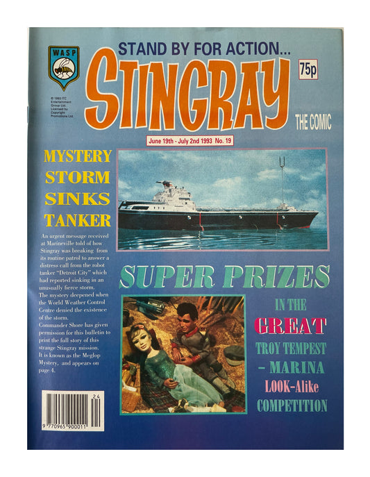 Vintage 1993 Gerry Andersons Stand By For Action... Stingray The Comic Issue No. 19 - June 19th To July 2nd - Brand New Shop Stock Room Find