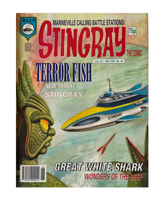 Vintage 1993 Gerry Andersons Stand By For Action... Stingray The Comic Issue No. 20 - July 3rd To July 16th - Brand New Shop Stock Room Find