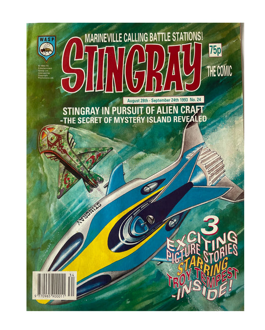Vintage 1993 Gerry Andersons Stand By For Action... Stingray The Comic Issue No. 24 - August 28th to September 24th - Shop Stock Room Find