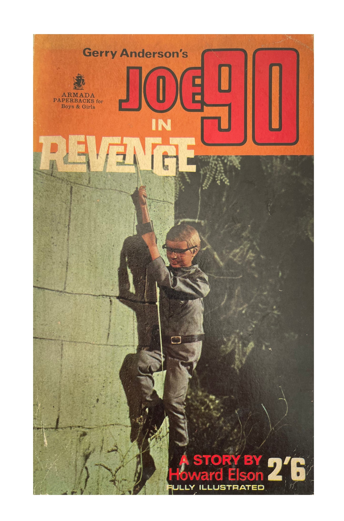 Vintage 1969 Gerry Andersons Joe 90 In Revenge Armada Paperback Book For Boys And Girls - Based On The TV Series