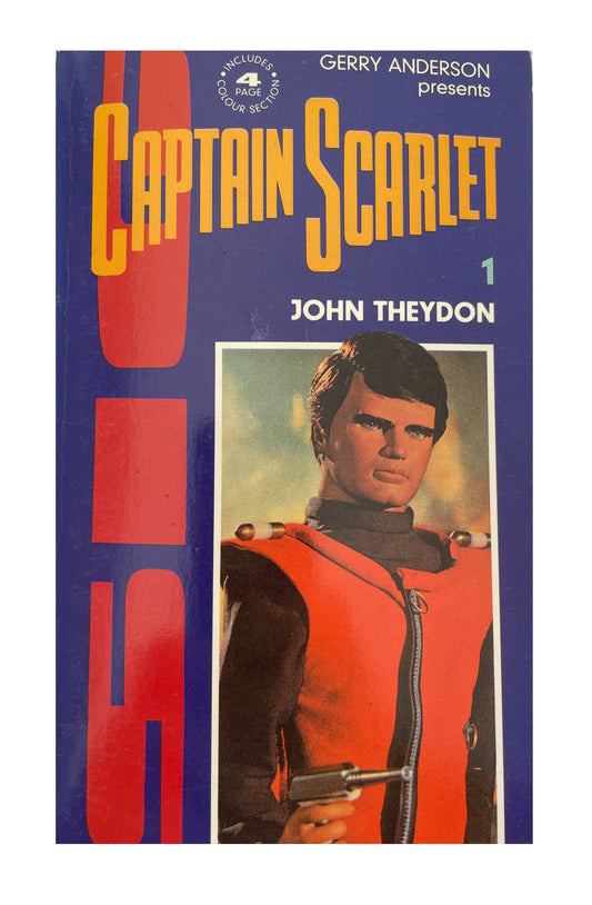 Vintage 1989 Gerry Andersons Pesents Captain Scarlet Paperback Book - No. 1 By John Theydon - Bassed On The TV Series - Former Shop Stock