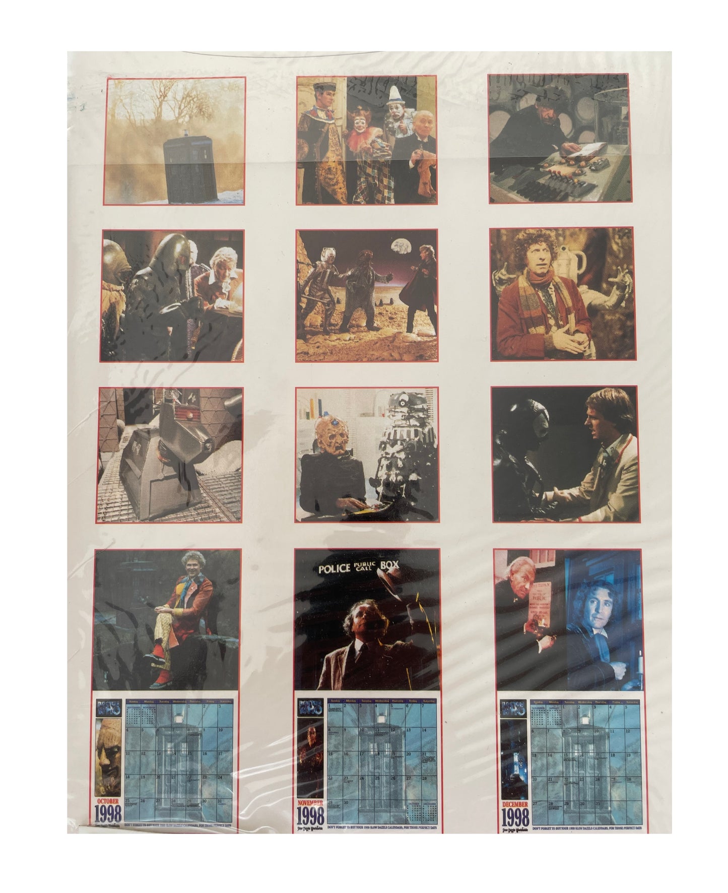 Vintage Doctor Who 35th Anniversary Special Edition Official Calendar 1998 Includes A Limited Edition Full Colour Stand-Up - Brand New Shop Stock Room Find