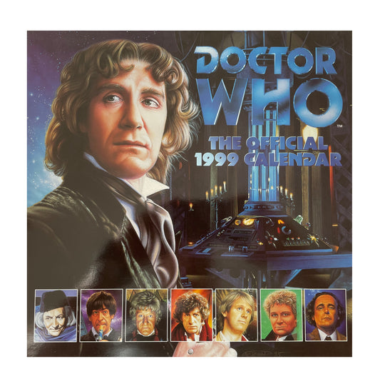 Vintage Doctor Who The Official Calendar 1999 Featuring The First Eight Drs - Former Shop Stock