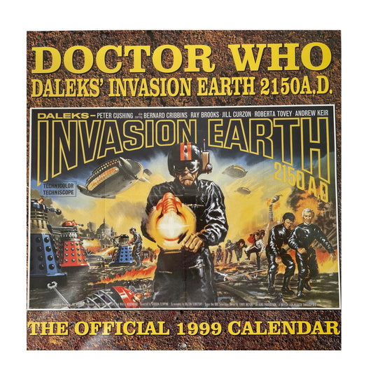 Vintage Doctor Who Daleks Invasion Earth 2150 A.D. The Official Calendar 1999 - Former Shop Stock