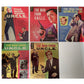 Vintage 1960's The Man From Uncle Set Of 5 Comic Book Covers Metal Signs - Napoleon Solo - Illia Kuriakin - U.N.C.L.E - Mint Condition Shop Stock Room Find