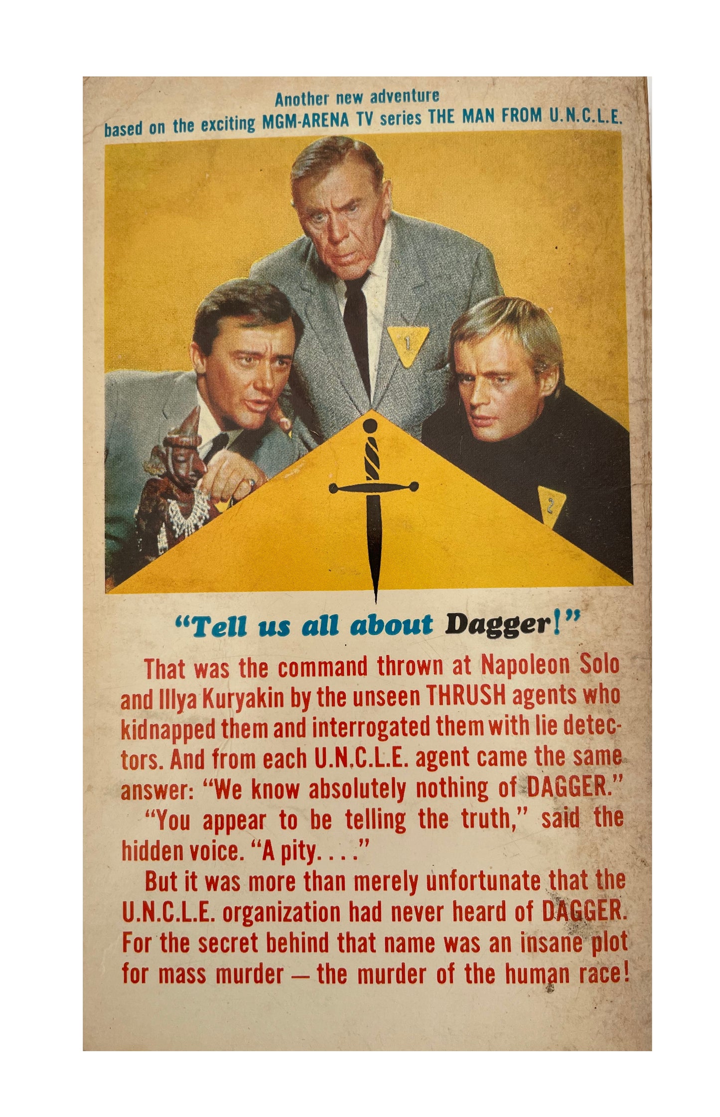 Vintage The Man From U.N.C.L.E The Dagger Affair Paperback Novel 1965 By David McDaniel