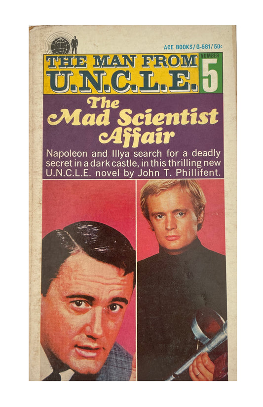 Vintage The Man From U.N.C.L.E The Mad Scientist Affair Paperback Novel 1966 By John T Phillifent
