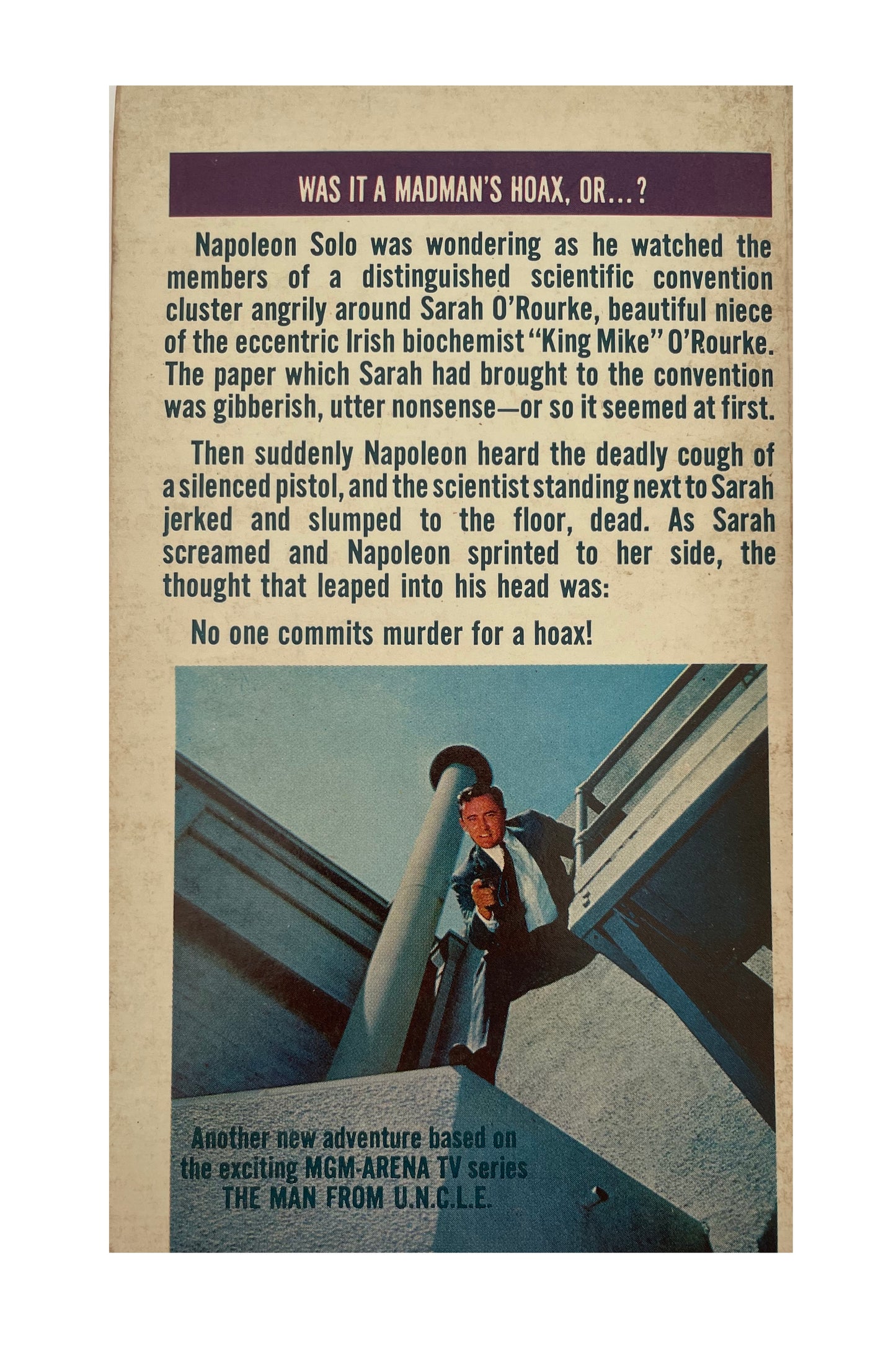 Vintage The Man From U.N.C.L.E The Mad Scientist Affair Paperback Novel 1966 By John T Phillifent