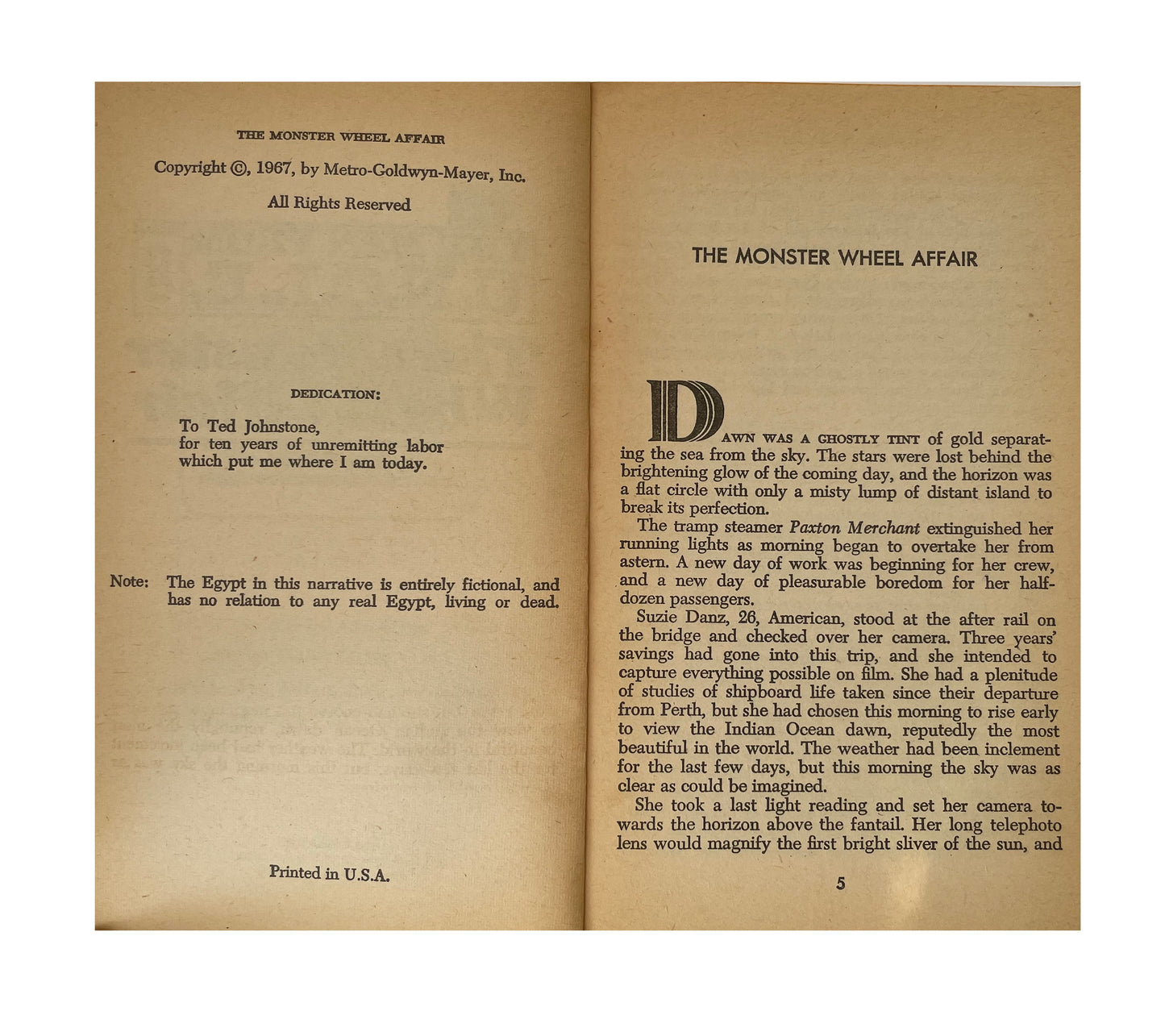 Vintage The Man From U.N.C.L.E The Monster Wheel Affair Paperback Novel 1967 By David McDaniel
