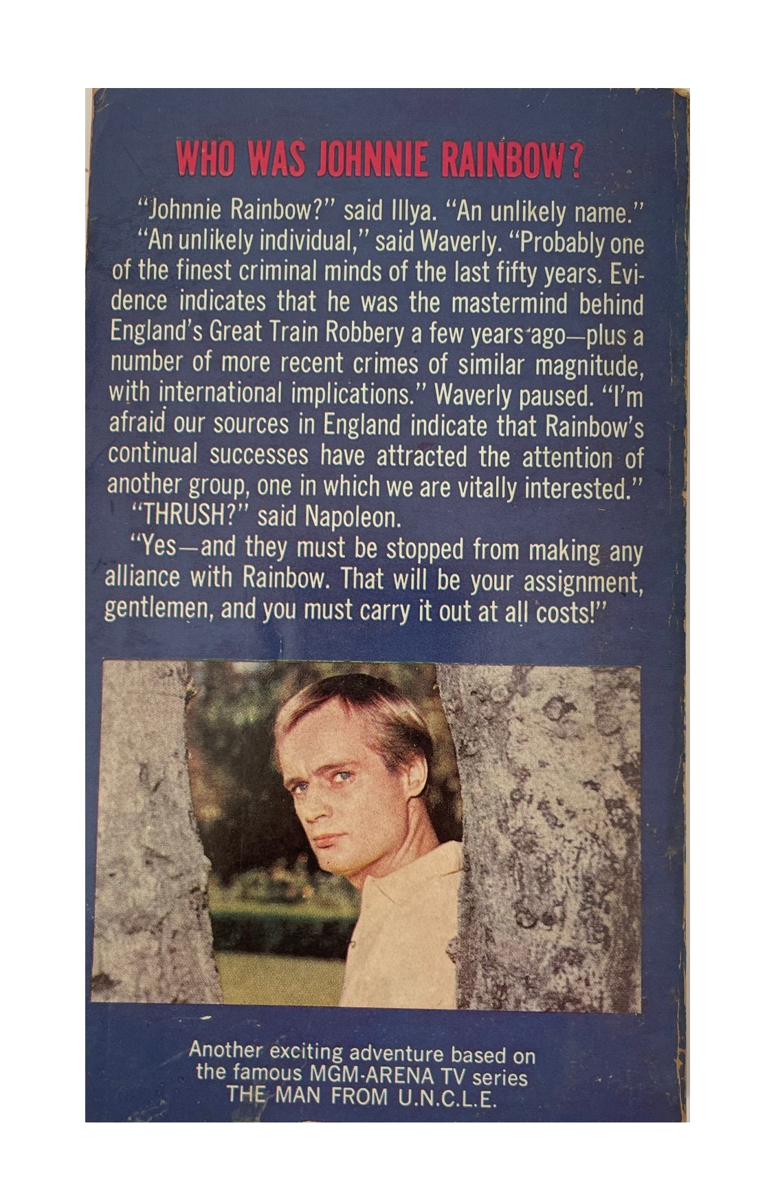 Vintage The Man From U.N.C.L.E The Rainbow Affair Paperback Novel 1967 By David Mc Daniel