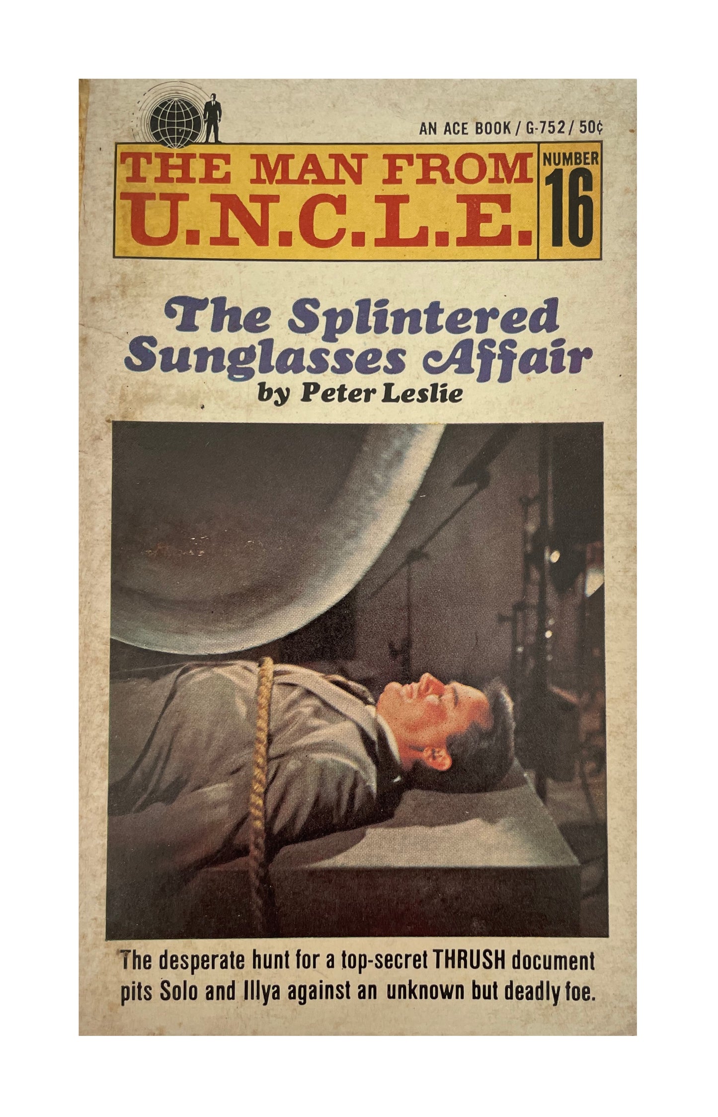 Vintage The Man From U.N.C.L.E The Splintered Sunglasses Affair Paperback Novel 1968 By Peter Leslie