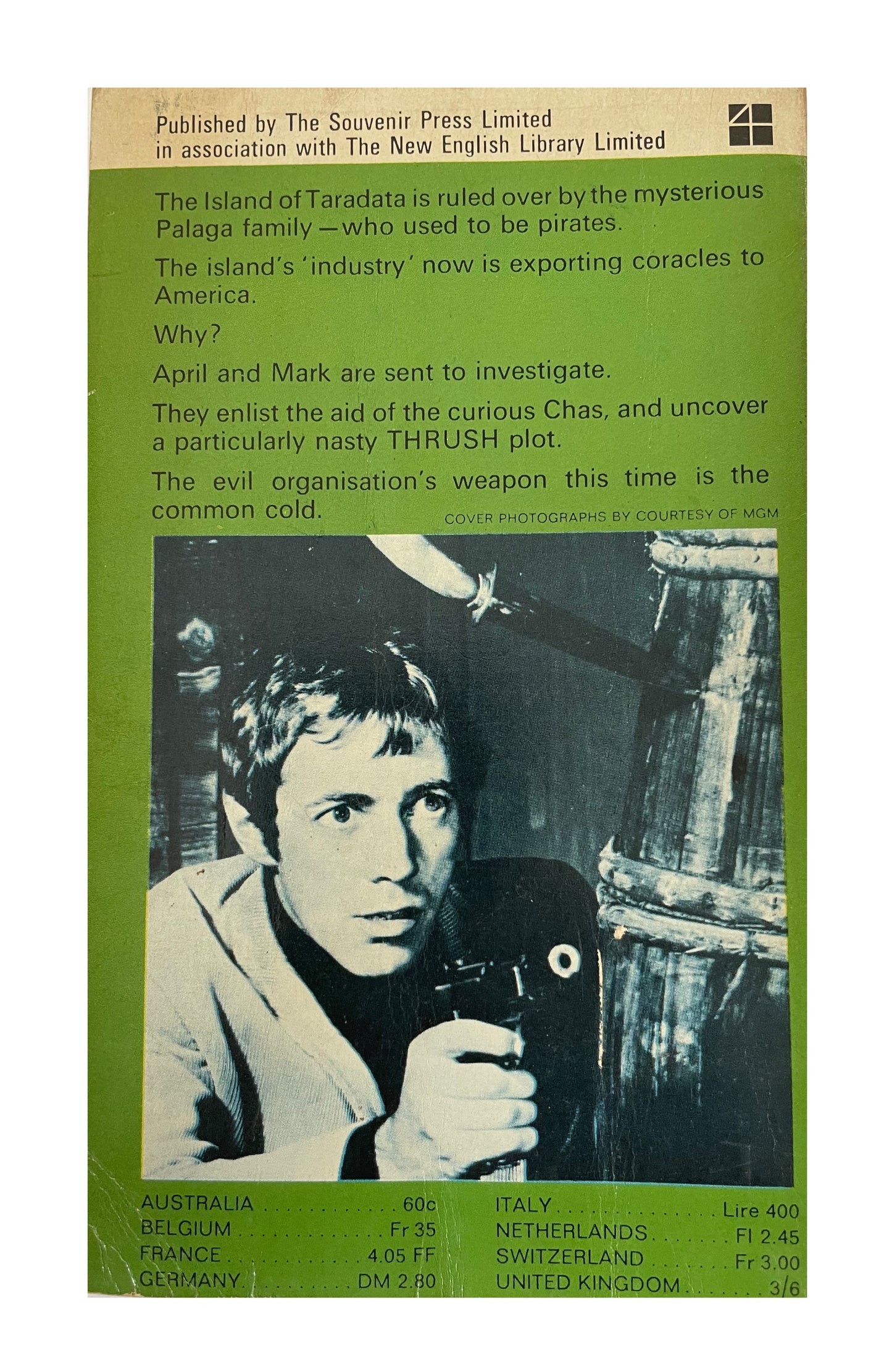 Vintage 1967 The Girl From UNCLE No. 3 The Golden Boats Of Taradata Affair Paperback Novel By Simon Latter