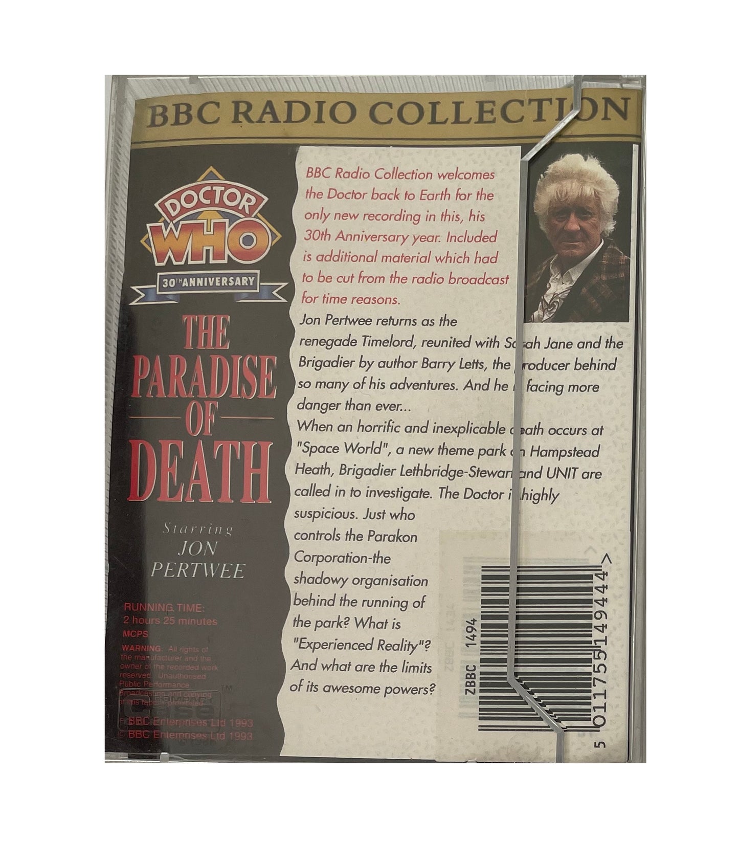 Vintage 1993 BBC Radio Collection - Doctor Dr Who - The Paradise Of Death Double Audio Cassette Set - Shop Stock Room Find