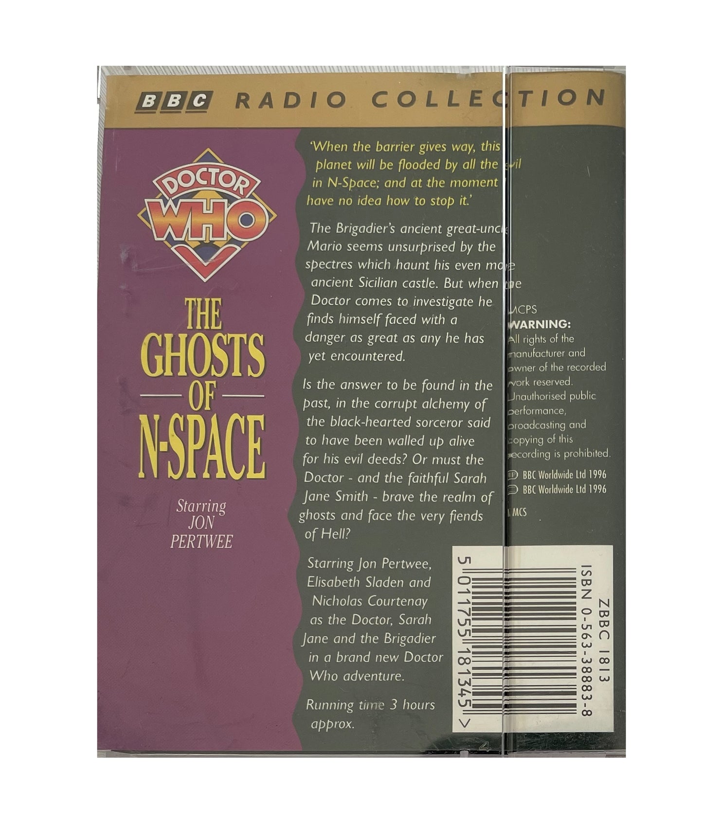 Vintage 1996 BBC Radio Collection - Doctor Dr Who - The Ghosts Of N-Space Double Audio Cassette Set - Shop Stock Room Find