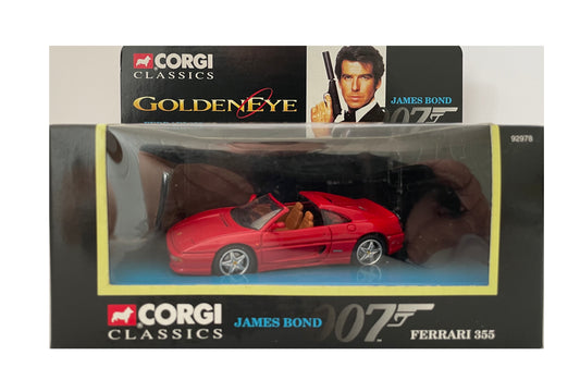 Vintage Corgi 1995 James Bond 007 Corgi Classics Collection - Goldeneye - Ferrari Spyder 355 1:43 Scale Die-Cast Vehicle Replica Number 92978
