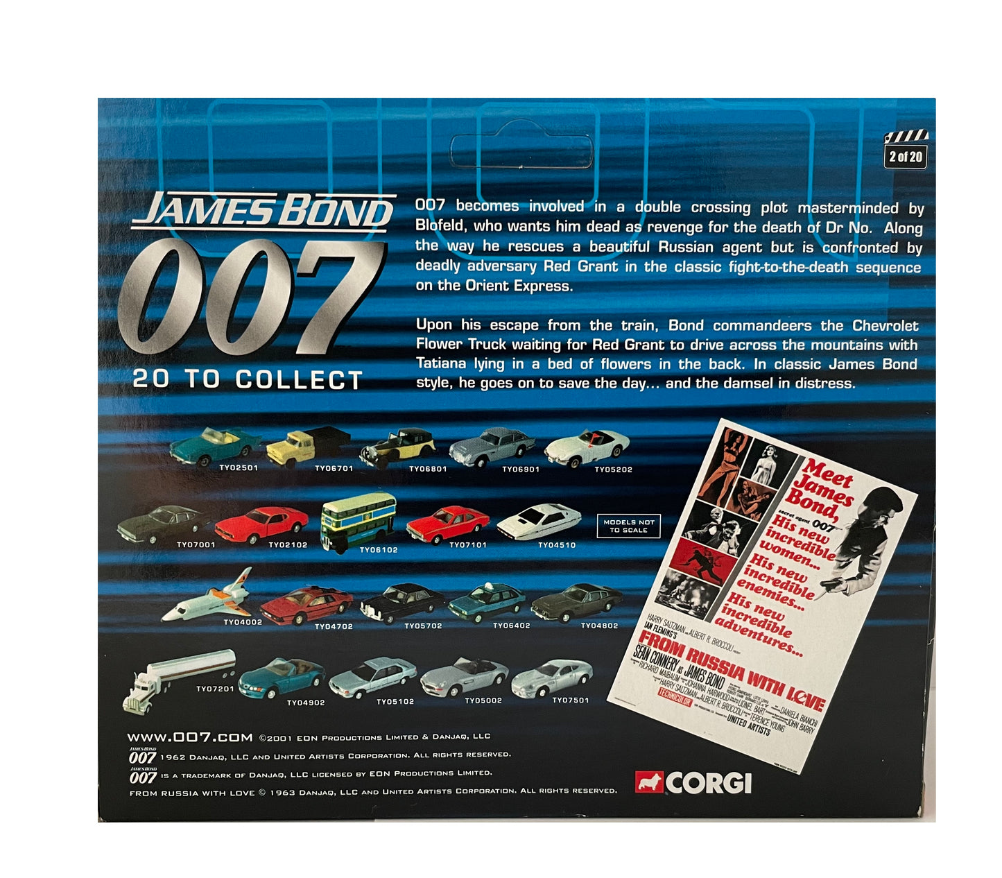 Vintage Corgi 2002 The Ultimate James Bond 007 Collection - From Russia With Love - Chevrolet Truck 1:43 Scale Die-Cast Vehicle Replica Number TY06701