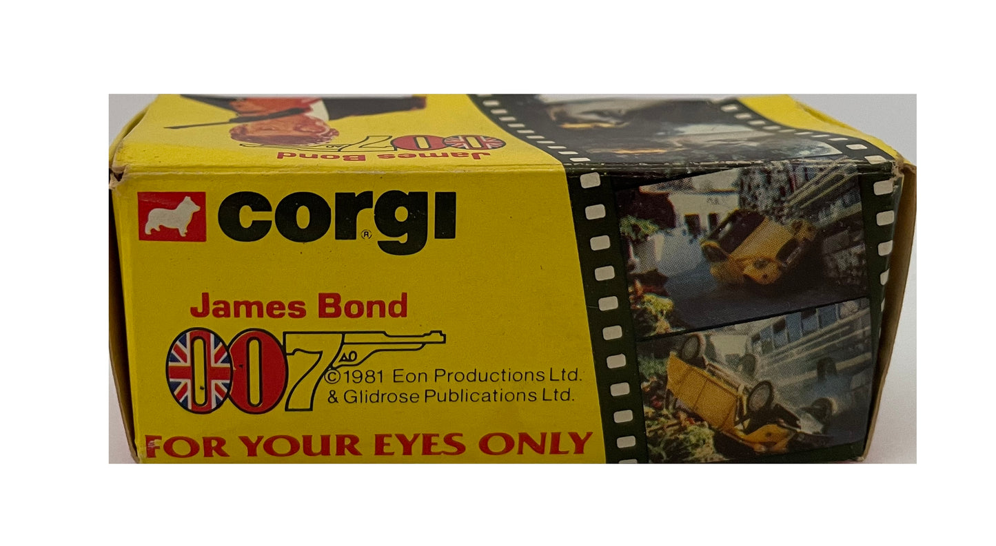 Vintage Corgi 1981 James Bond 007 For Your Eyes Only 1:64 Scale Citroen 2CV Die-Cast Vehicle Replica Number 56198