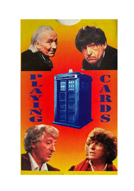 Vintage Doctor Dr Who 1980's Jonder Deck Of Playing Cards Featuring The First 4 Doctors, Companions and Villains - Former Shop Counter Display Set