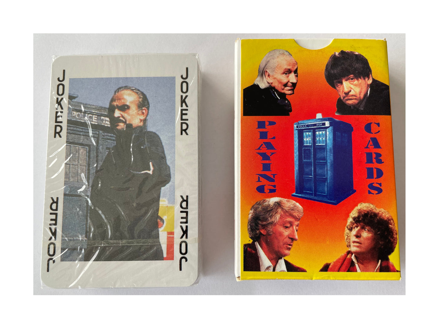 Vintage Doctor Dr Who 1980's Jonder Deck Of Playing Cards Featuring The First 4 Doctors, Companions and Villains - Former Shop Counter Display Set