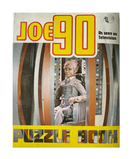 Vintage Gerry Andersons 1968 Ultra Rare Joe 90 Puzzle Book - As Seen In The Television Series - Century 21 Publishing - Shop Stock Room Find