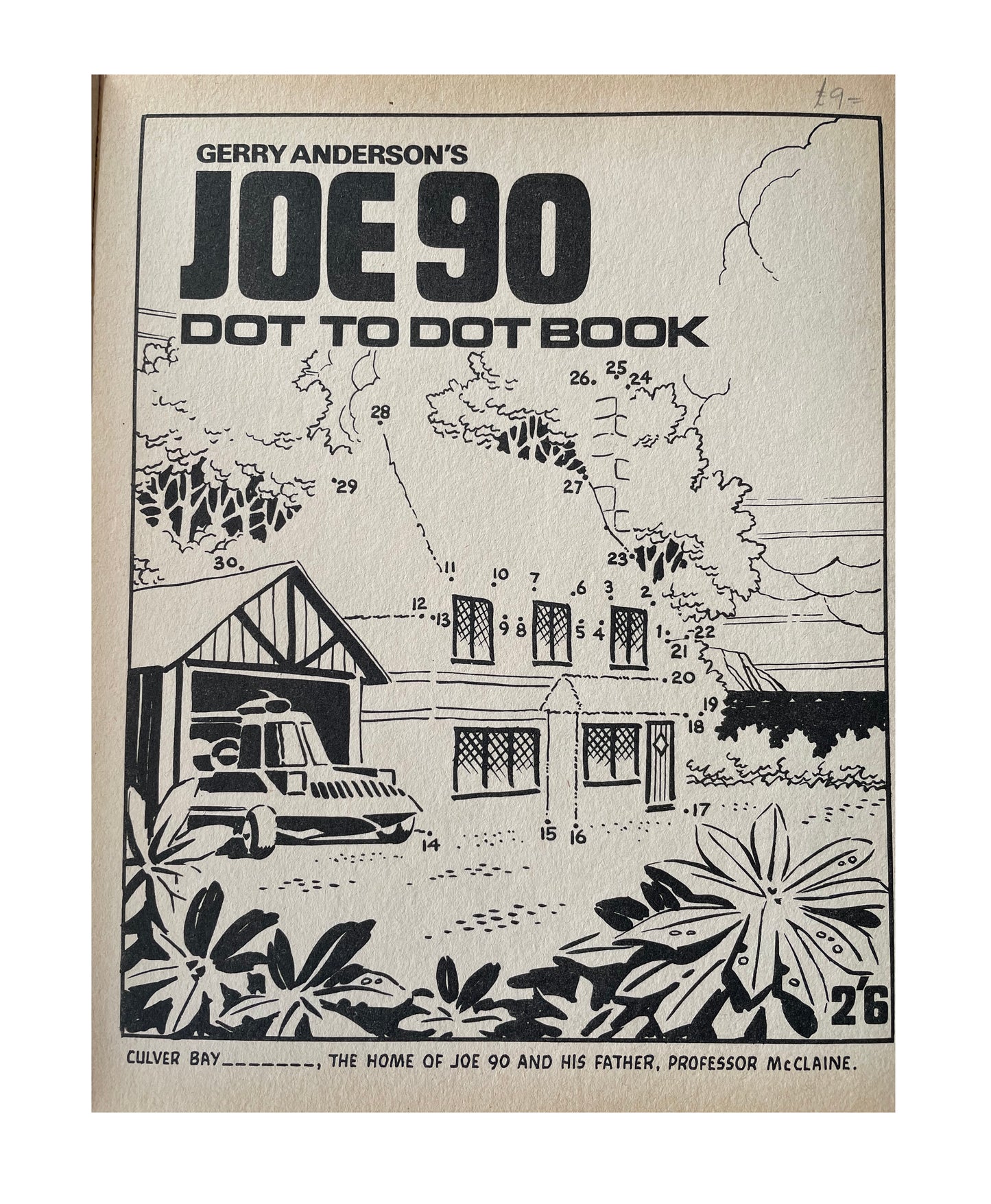 Vintage Gerry Andersons 1968 Ultra Rare Joe 90 Dot To Dot Book - As Seen In The Television Series - Century 21 Publishing - Shop Stock Room Find