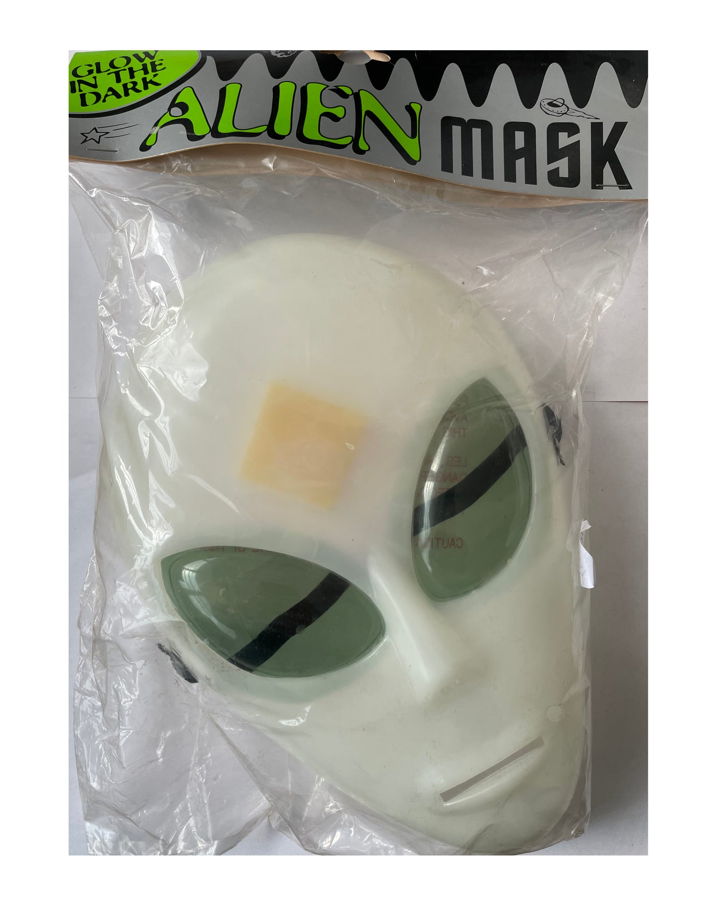 Vintage 1998 Fancy Dress - Alien Glow In The Dark Mask - Brand New Factory Sealed Shop Stock Room Find