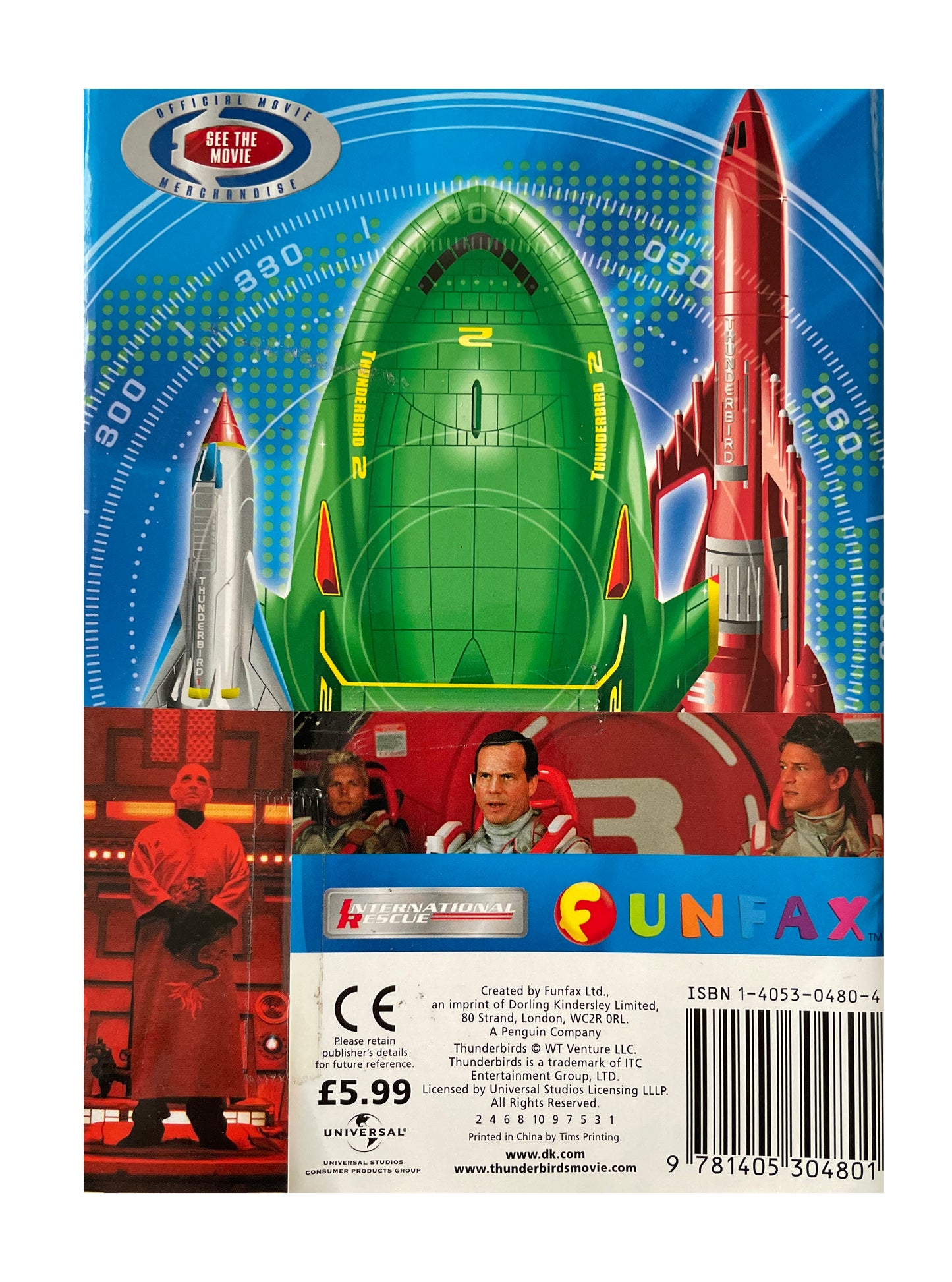 Vintage 2004 Gerry Andersons Thunderbirds Are Go The Movie International Rescue Funfax Data File - Brand New Factory Sealed Shop Stock Room Find